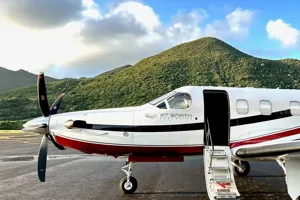 St Barth Executive Pilatus PC-12 ready for boarding